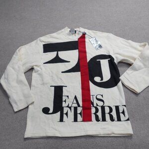 Vintage Gianfranco Ferre Sweater XL Ivory Sweatshirt Made in Italy Old Stock NEW